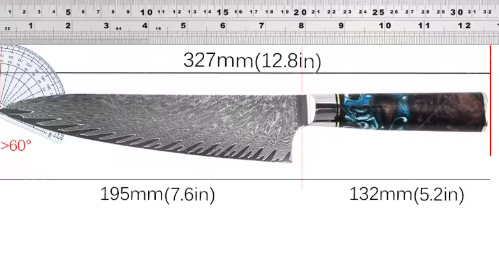 Faca Runas Moxely - Aço Damasco VG10