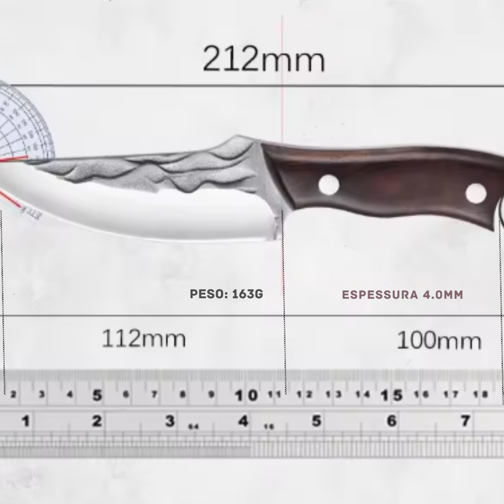Faca Moxely Onyx  + Bainha grátis